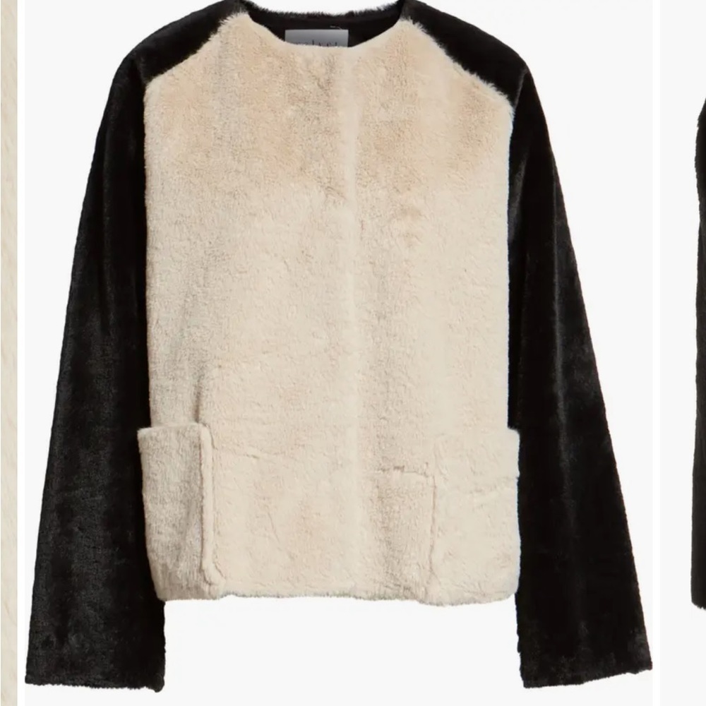 Velvet by Graham & Spencer Colorblock Faux Fur Jacket L - Picture 4 of 11